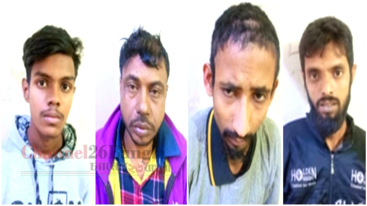 ফতুল্লায় ধারালো অস্ত্রসহ চার ছিনতাইকারী গ্রেপ্তার