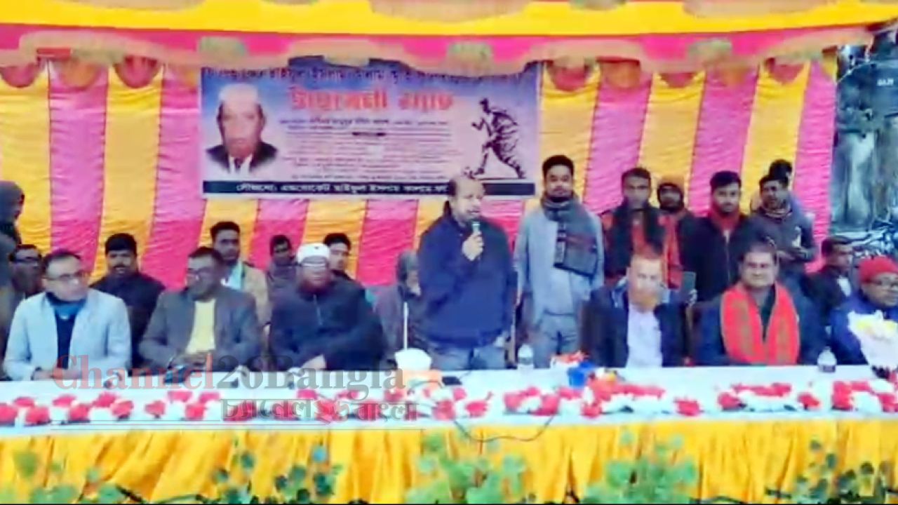 শেরপুরে এডভোকেট সাইফুল ইসলাম কালাম স্মৃতি ফুটবলের উদ্বোধন