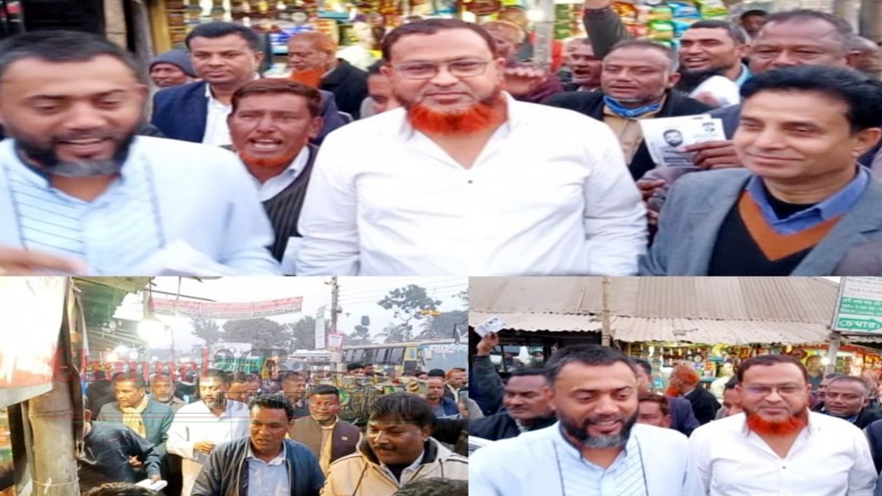 জলঢাকায় ধানের শীষের গণসংযোগ ও লিফলেট বিতরণ