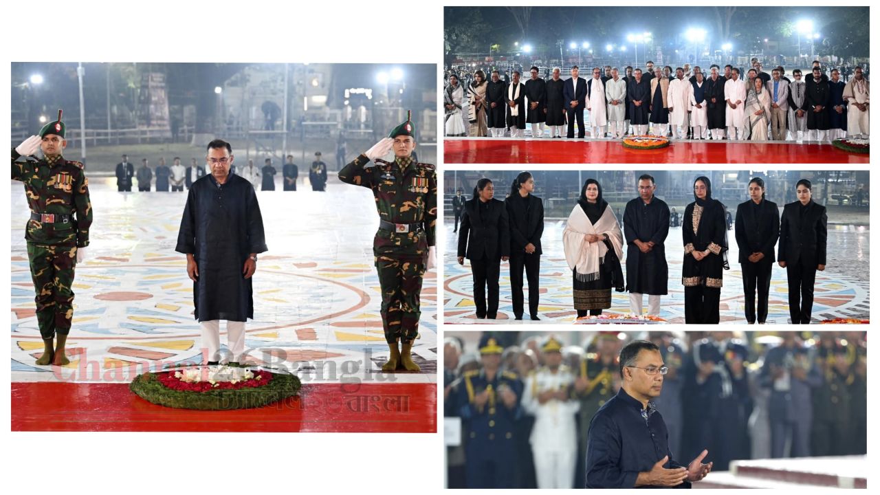 একুশের প্রথম প্রহরে ভাষা শহীদদের প্রতি প্রধানমন্ত্রী তারেক রহমানের শ্রদ্ধা।