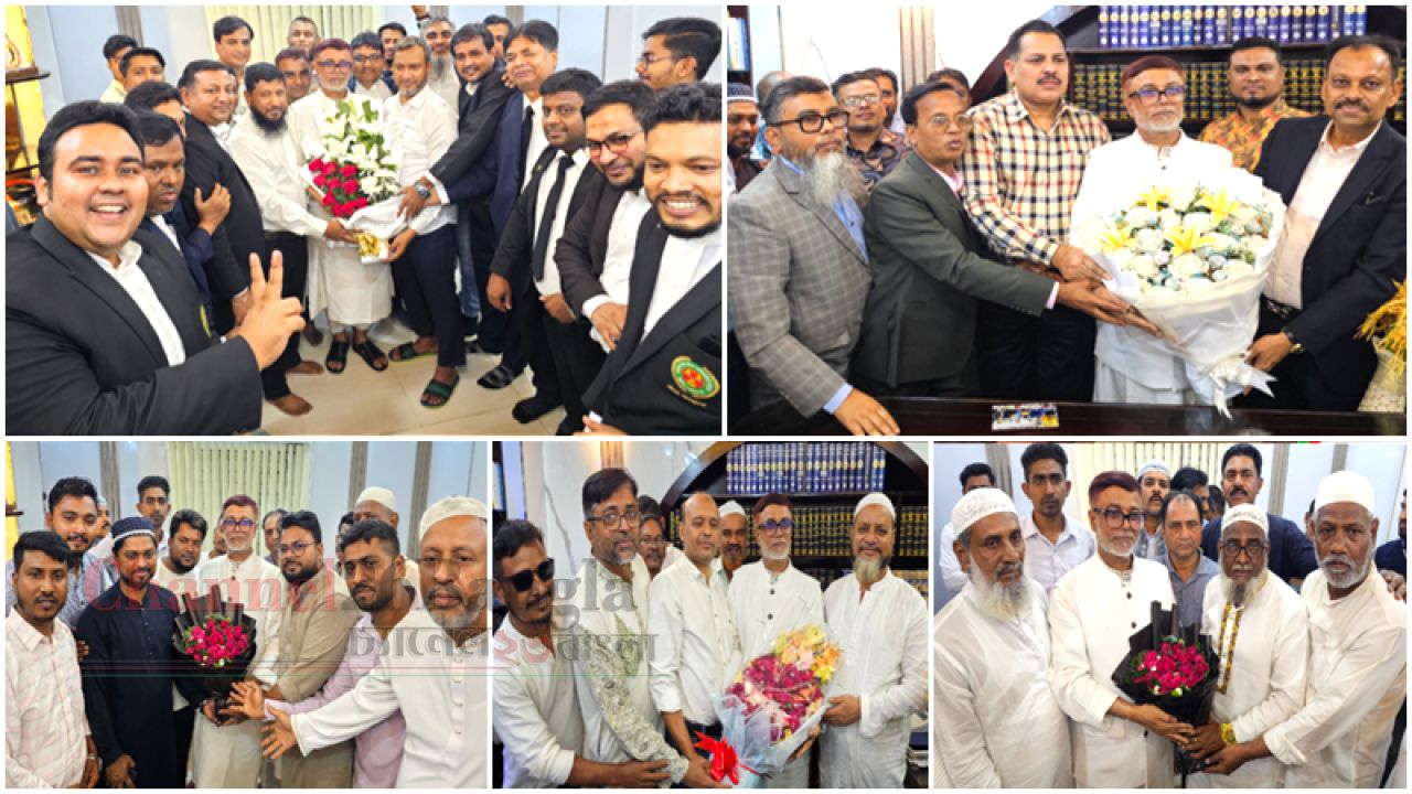 নাসিক প্রশাসক অ্যাডভোকেট সাখাওয়াতকে নেতাকর্মীদের ফুলেল শুভেচ্ছা