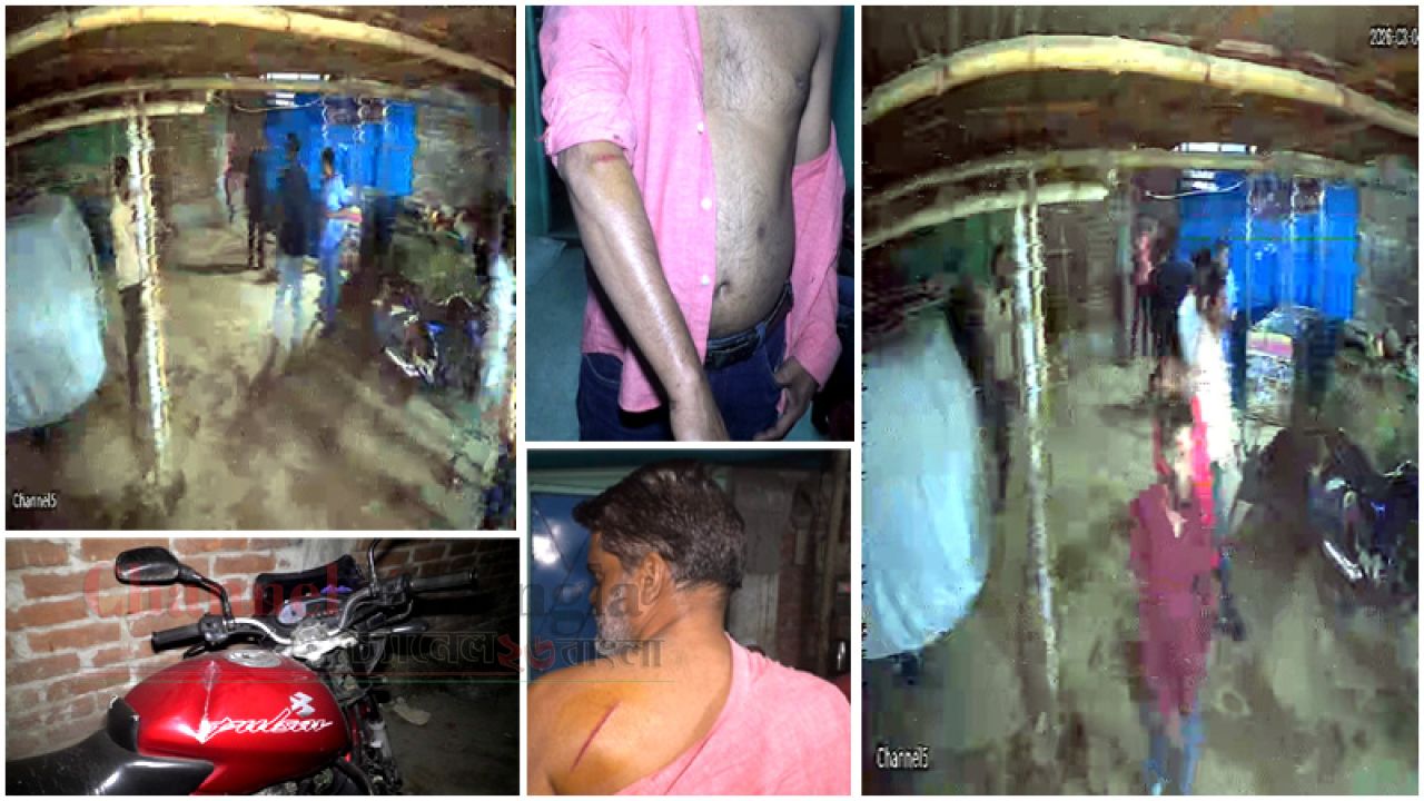 শহরের ইসদাইর রেললাইনে রাজ্জাক বেপারীর তাণ্ডব: দুজনকে কুপিয়ে জখম