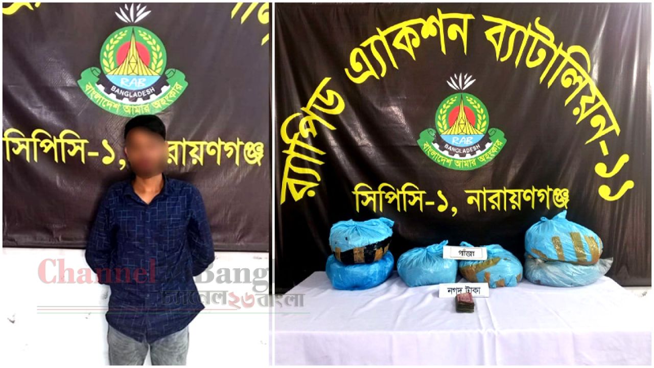 ফতুল্লায় সাড়ে ১১ কেজি গাঁজাসহ মাদক কারবারি আটক 