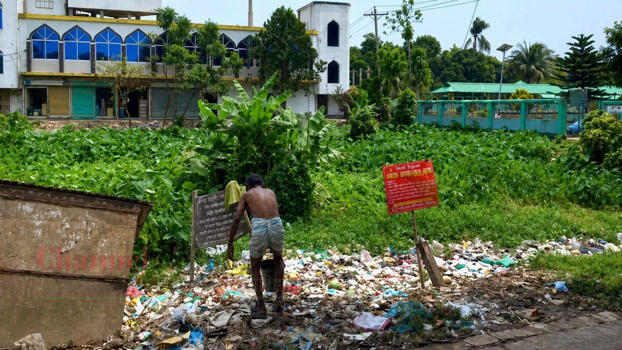 ঘারমোড়ায় ময়লার স্তূপ ও মশার উপদ্রব: স্বাস্থ্য ঝুঁকিতে দুই শিক্ষা প্রতিষ্ঠানের শিক্ষার্থীরা