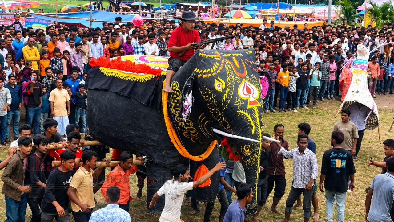 ঠাকুরগাঁওয়ে ১০৫তম চড়ক মেলা: বাঁশ-কাগজের শিল্পে গ্রামীণ ঐতিহ্যের ছোঁয়া
