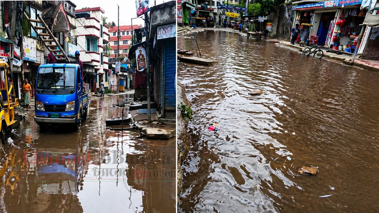 ডিএনডিতে জলাবদ্ধতার সেই চিরচেনা রূপ: চরম দুর্ভোগে সস্তাপুরবাসী