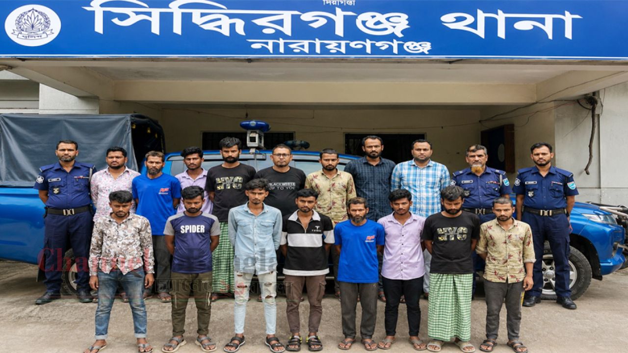 সিদ্ধিরগঞ্জে বিশেষ অভিযান: ডাকাতি প্রস্তুতির আসামিসহ গ্রেফতার ১২
