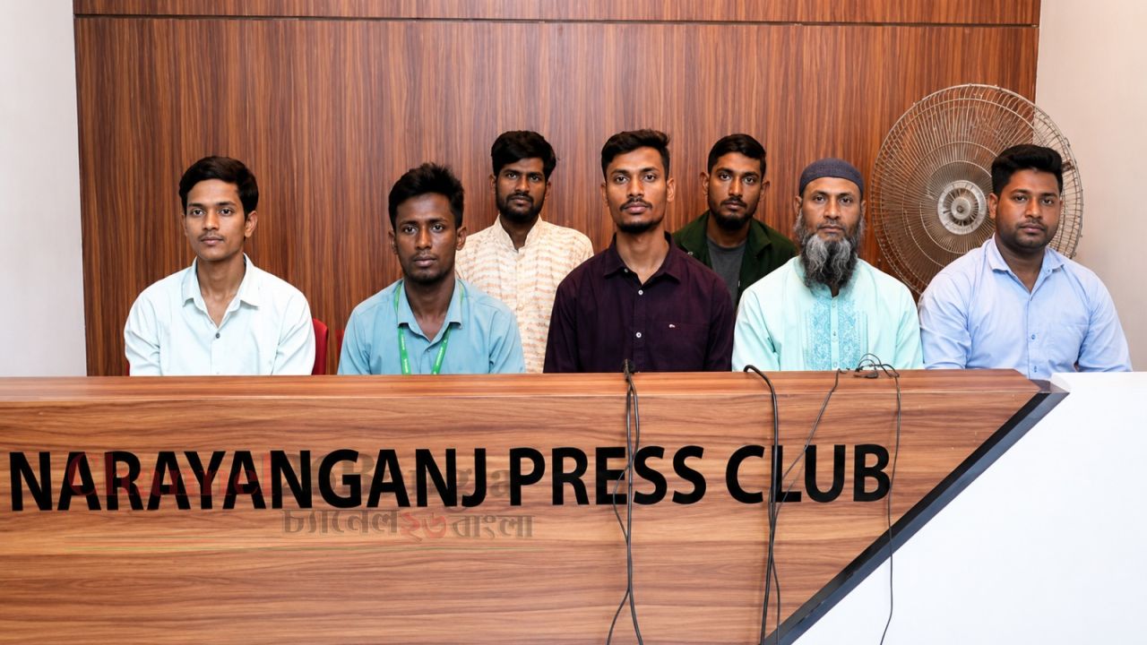 পশুর হাটের অনুমতি না পাওয়া এবং হামলার প্রতিবাদে জুলাই যোদ্ধাদের সংবাদ সম্মেলন