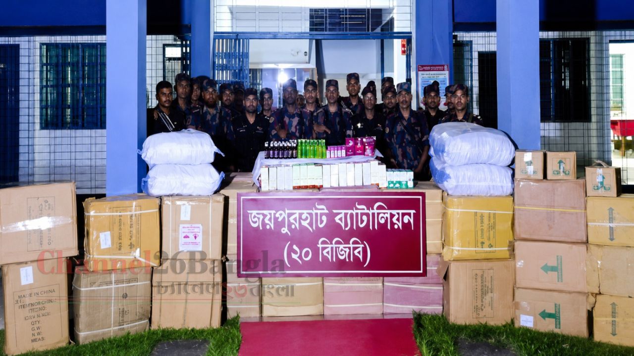 জয়পুরহাটে ৫৬ লাখ টাকার অবৈধ যৌন উত্তেজক সিরাপ ও ট্যাবলেট জব্দ