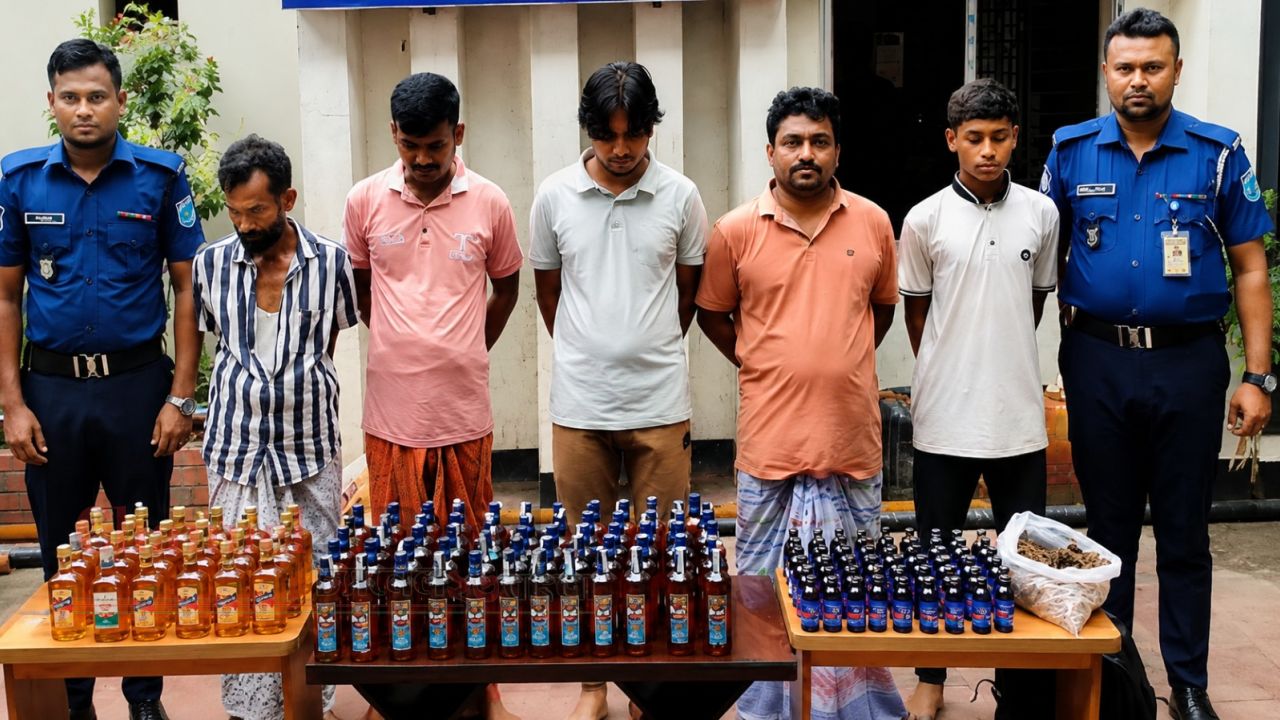 রূপগঞ্জে বিপুল পরিমাণ মাদকসহ গ্রেপ্তার ৬
