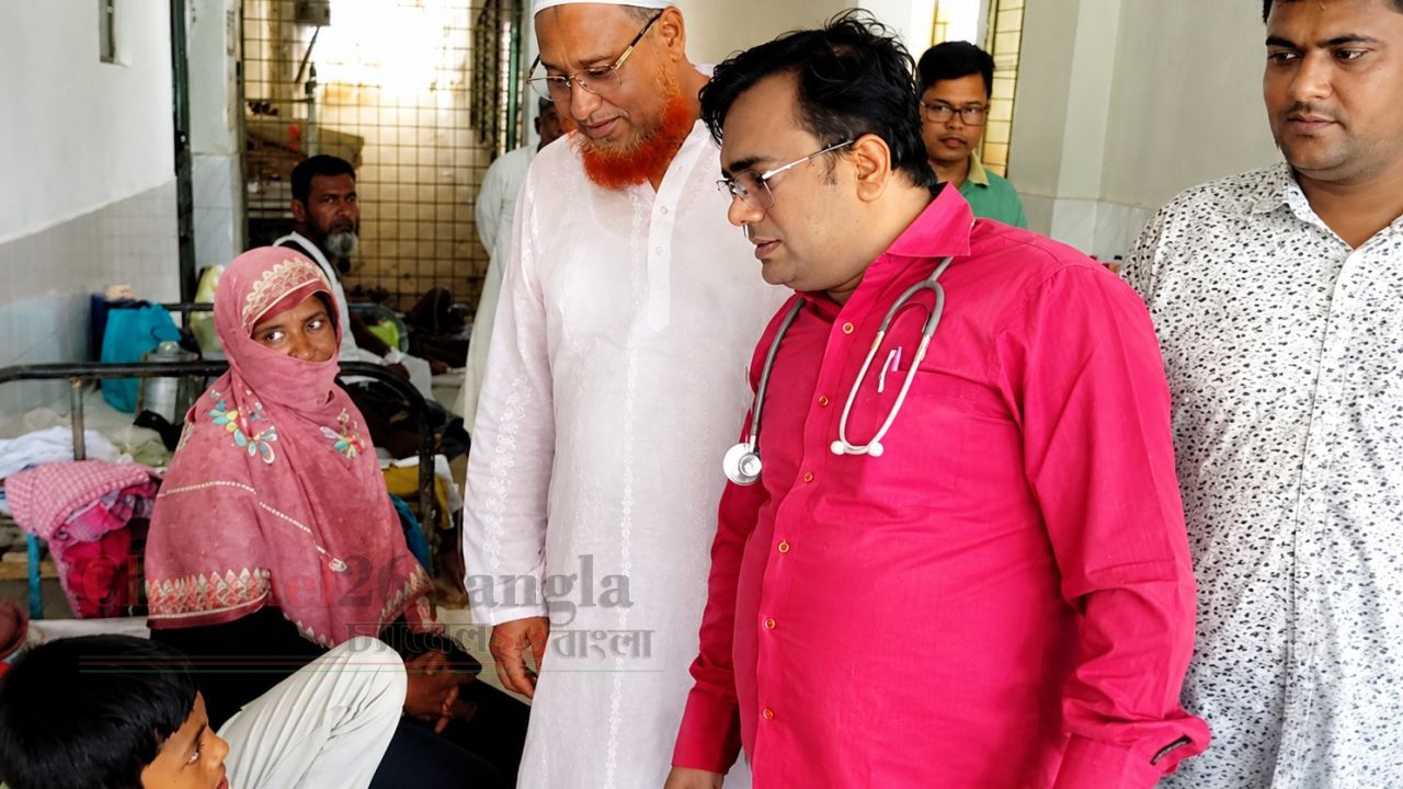 পাঁচবিবি উপজেলা স্বাস্থ্য কমপ্লেক্স পরিদর্শন করলেন বিএনপি সভাপতি ডালিম