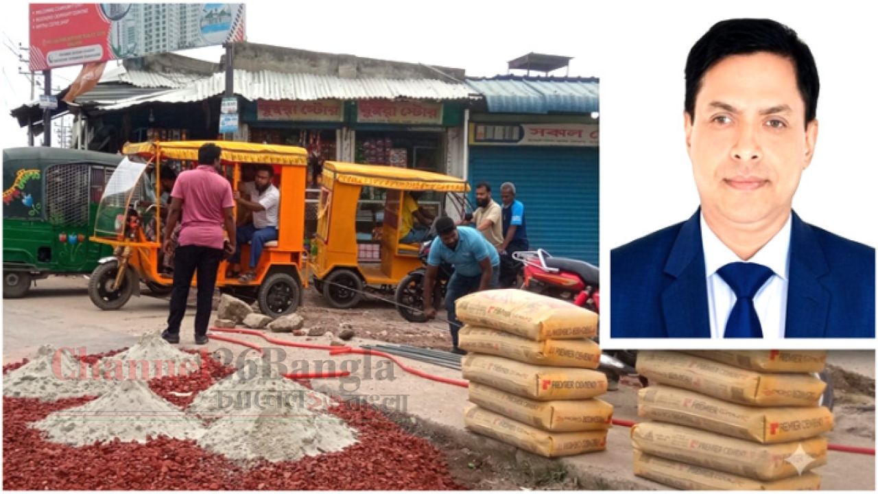 জেলা প্রশাসকের নির্দেশে শুরু হলো ফতুল্লার ভাঙা সড়ক মেরামত