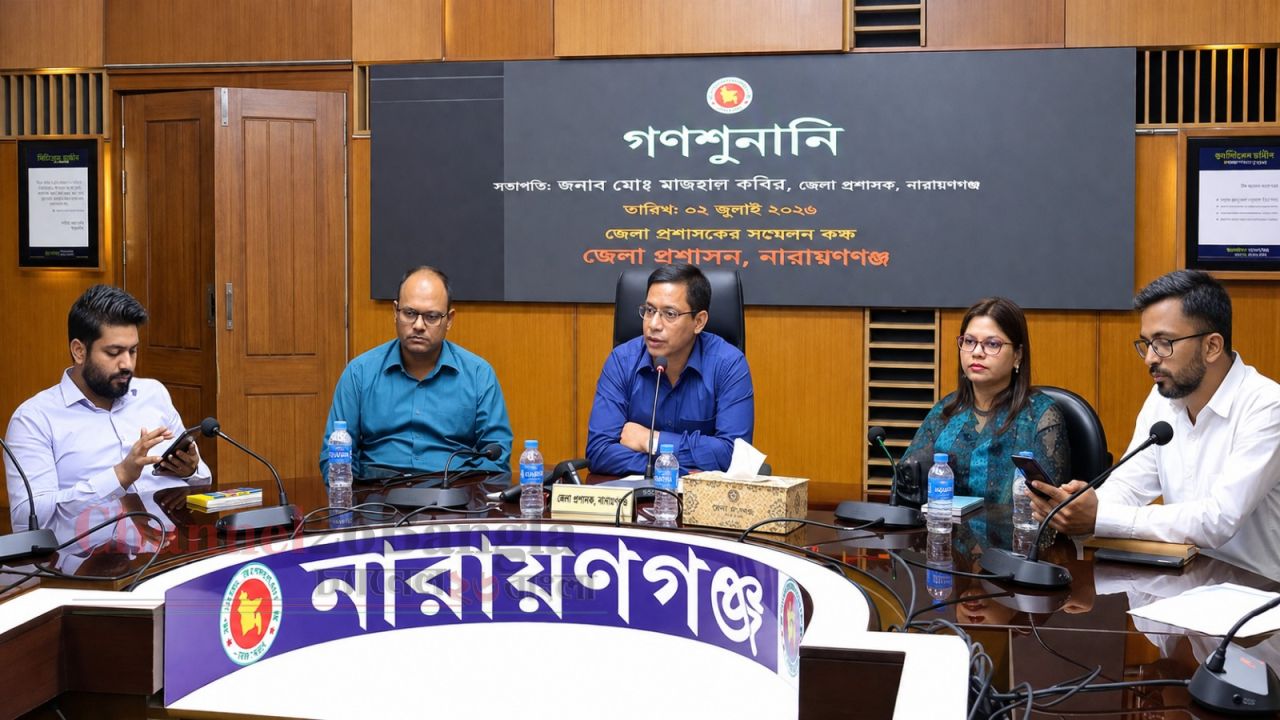 নারায়ণগঞ্জে জেলা প্রশাসকের গণশুনানি: নাগরিকদের অভিযোগের তাৎক্ষণিক নিষ্পত্তি