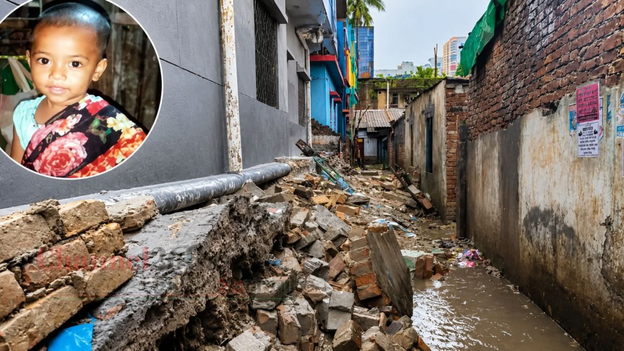 সিদ্ধিরগঞ্জে সীমানা প্রাচীর ধসে ২ শিশু গুরুতর আহত 