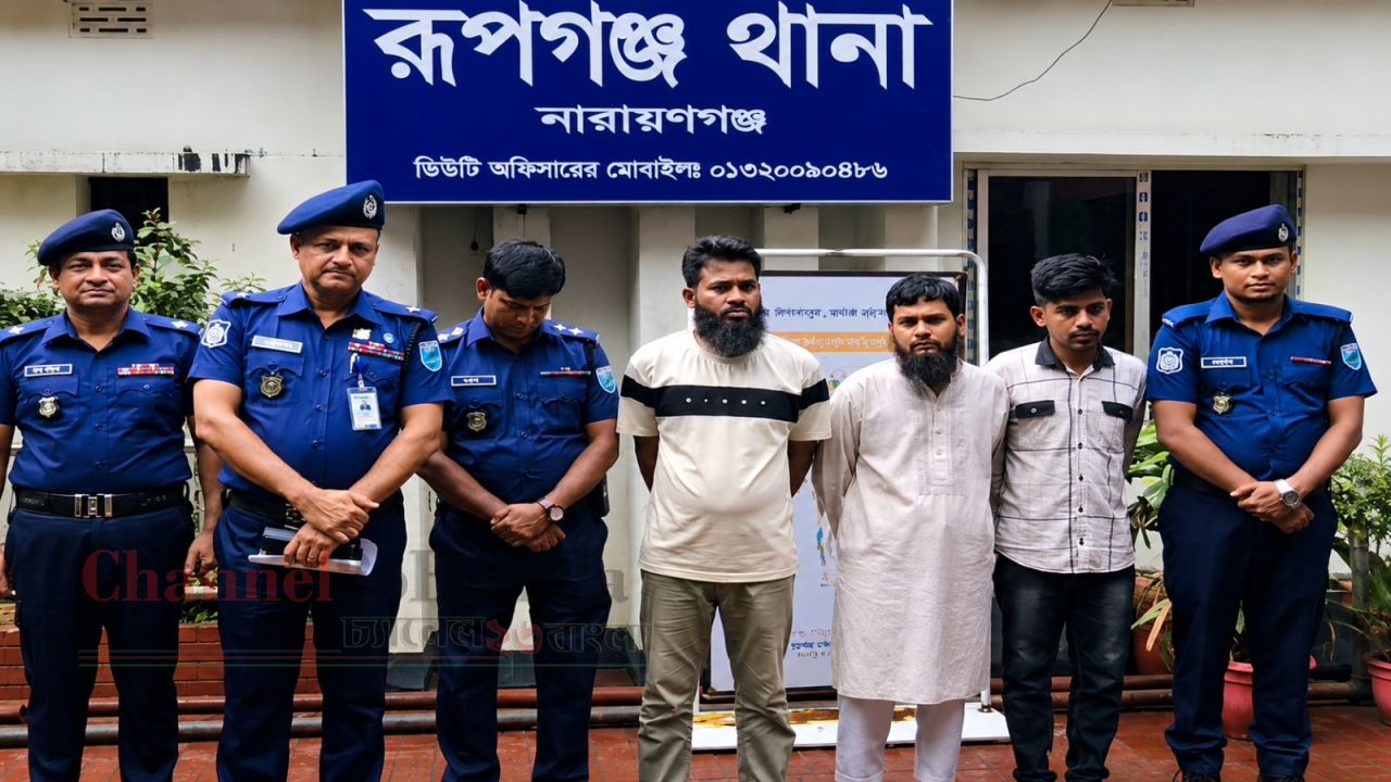 রূপগঞ্জে ডিবি পরিচয়ে চিনি ডাকাতি: ট্রাকসহ গ্রেপ্তার ৩