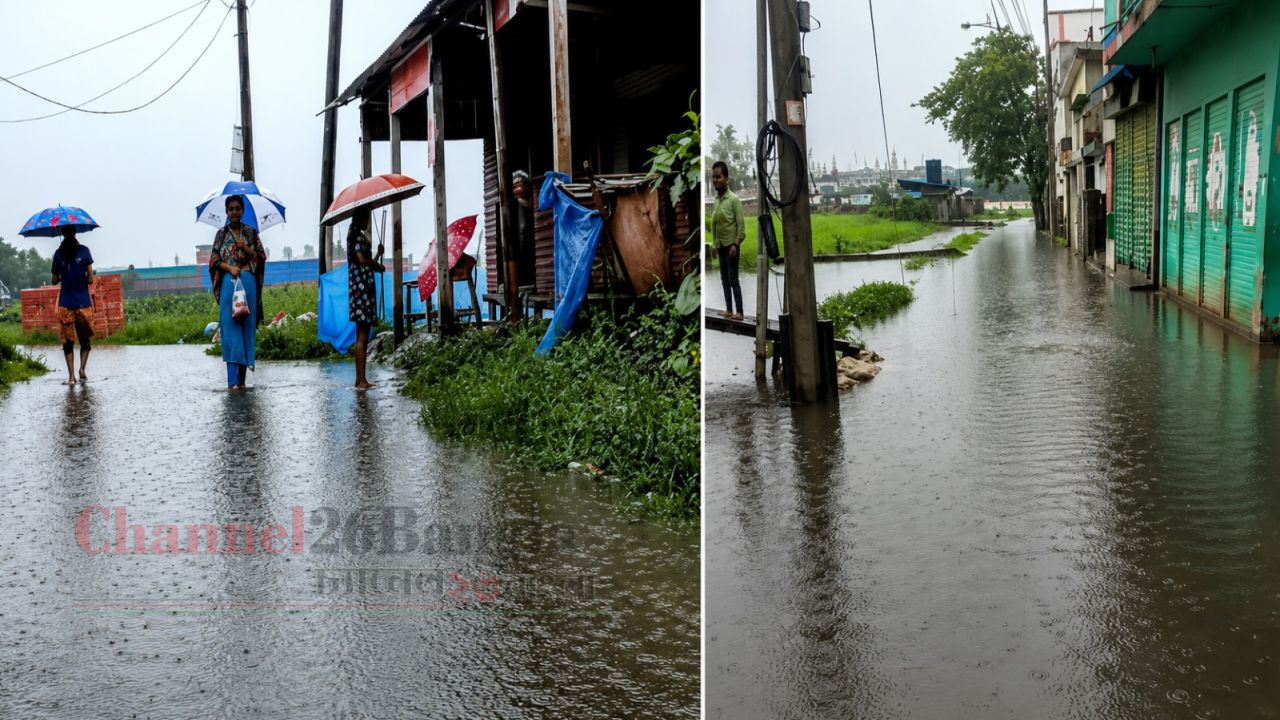রূপগঞ্জে টানা বৃষ্টিতে জলাবদ্ধতা: পানিবন্দি অর্ধ লক্ষাধিক মানুষ