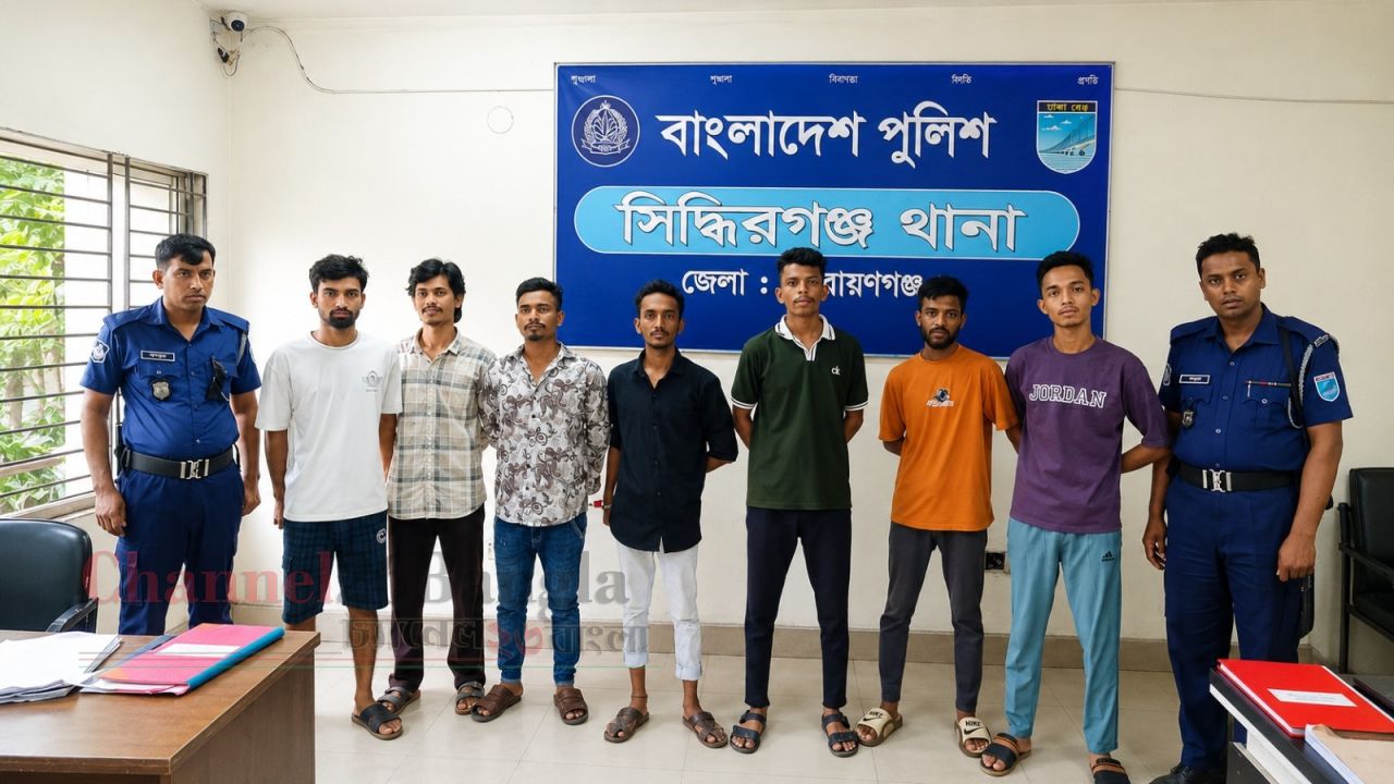 সিদ্ধিরগঞ্জে শ্রমিককে আটকে নির্যাতন ও মুক্তিপণ দাবি: সাবেক ছাত্রদল নেতাসহ গ্রেফতার ৭