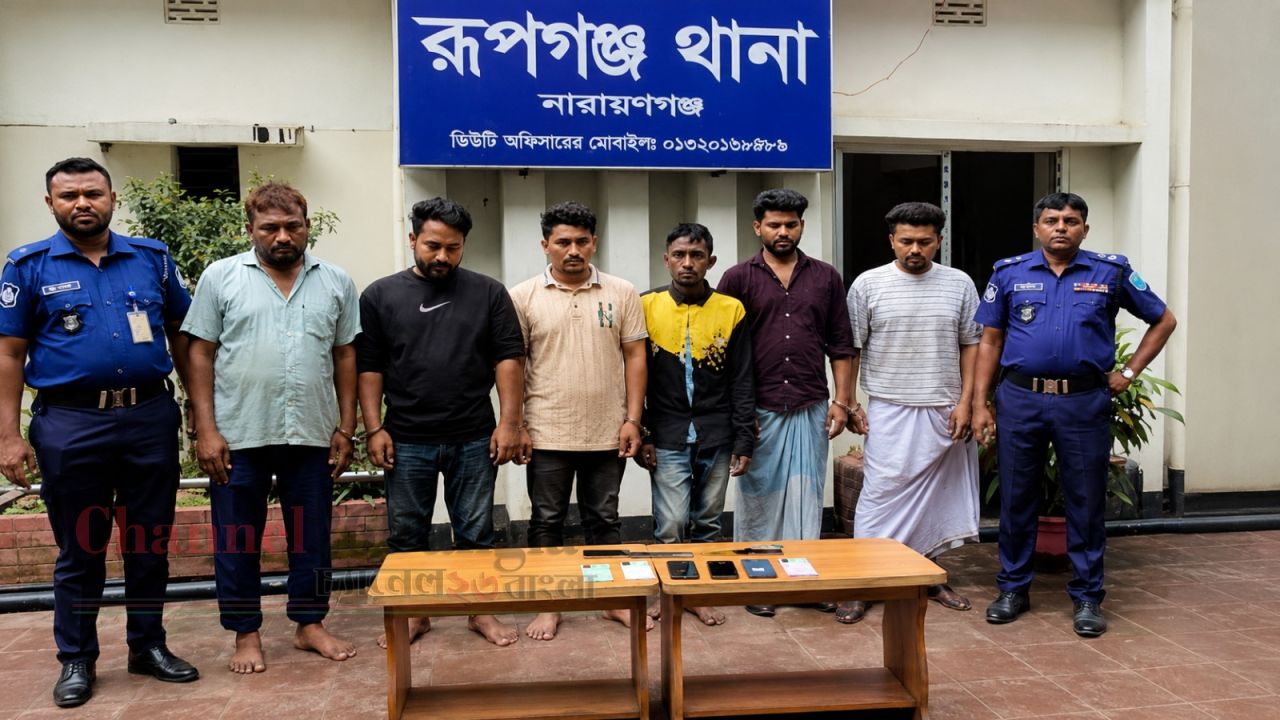 পূর্বাচলে রিসোর্টে ডাকাতি: মাইক্রোবাস ও মালামালসহ ৬ ডাকাত গ্রেপ্তার