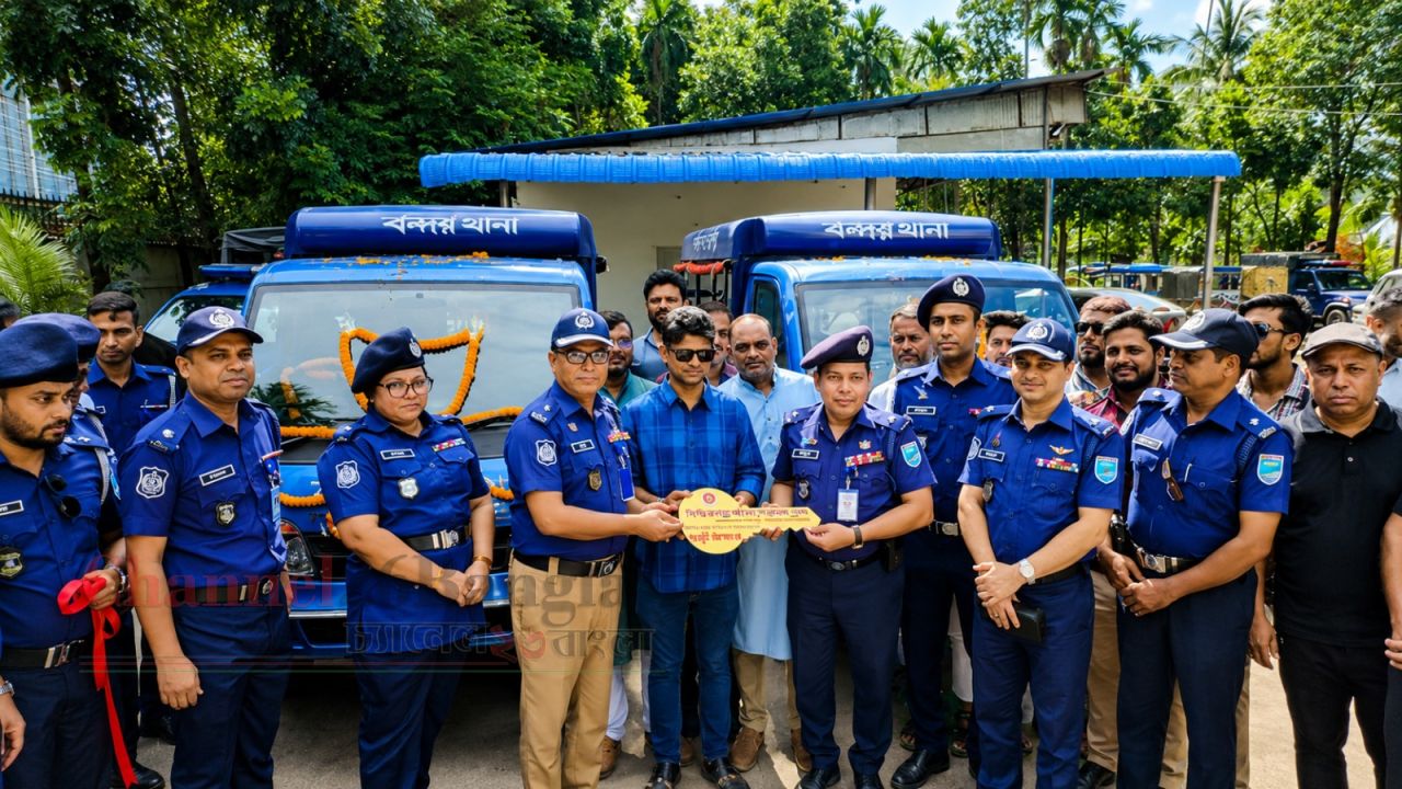বন্দর থানা পুলিশকে এমপি কালামের ২টি পিকআপ ভ্যান উপহার